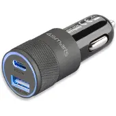 4smarts Rapid+ - Auto-Netzteil - 27 Watt - 3 A - QC 3.0, PD - 2 Ausgabeanschlussstellen (USB, USB-C)
