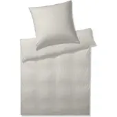 Elegante Mako-Jersey Bettwäsche-Set Solid Stripe Farbe Sand Größe 80x80 155x220
