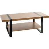 Haku Couchtisch eiche, schwarz - Metall, Spanplatte, B/H/T: 120x45x60 cm