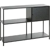 Haku Regal , 4 Fächer mit jeweils bis zu 10 kg Tragkraft, B 1000 x T 300 x H 750 mm, Stahl/Metall, schwarz