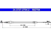 Ate Seilzug Feststellbremse 24.3727-2704.2 für Seat Ibiza II Cordoba