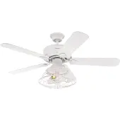 WESTINGHOUSE Barnett Deckenventilator mit Licht, weiß - , Barnett, Weiß, für Wohnzimmer, Holz, Landhaus / Rustikal