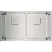 Teka Flex Linea RS15 2C 740, Aufsatzwanne, Rechteckig, Edelstahl, Edelstahl, 2 Becken, Rechteckig