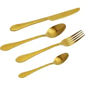Kare design 16tlg. Besteck-Set "Cucina" in Gold - onesize