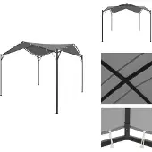 vidaXL Gartenpavillon Anthrazit 4x4 m - Pavillons & Partyzelte