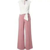 Vera Mont Jumpsuit "Jumpsuit mit weitem Bein", Damen, Gr. 36, EURO, rosa (patch rosé, weiß), Obermaterial: 95% Polyester PES. 5% Elasthan EL., Overalls Jumpsuit