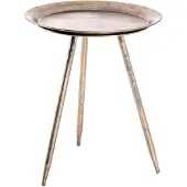 Die Möbelfundgrube Beistelltisch bronze Metall - rund - 47 x 38 cm - HANS