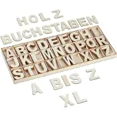Relaxdays 208tlg. Holzbuchstaben