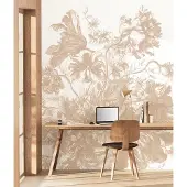 Kek Amsterdam Gravierte Blumentapete FU-043 - 292,2x280cm nude