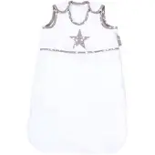 Babybay Schlafsack Organic Cotton, weiß Applikation Stern taupe Sterne weiß 500427