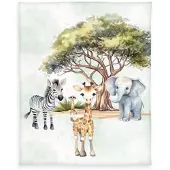 Baby Best Kinderdecke "YoungCollection Safari", bunt, B:130cm L:160cm, Polyester, YOUNG COLLECTION, Wohndecken, Kinderdecke, mit tollem Motiv
