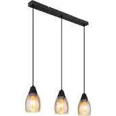 Globo Hängeleuchte Metall schwarz matt, 3x E27