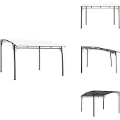 vidaXL Garten-Sonnenschutz 3x3x2,55 m Cremeweiß - Pavillons & Partyzelte