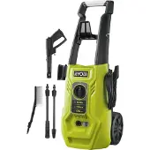 Ryobi – 1600 W 130 bar Hochdruckreiniger – 420 l – 5 m Schlauch. 0,9 l Tank + Vario- und Turbolanze und Bürste – RY130PWA