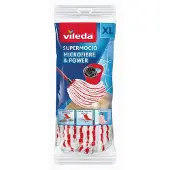 Vileda Microfibre & Power, Wischbezug, Rot, Weiß, Faser, 1 Stück(e)