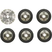 Ryobi RAK6AGD125, Schneidscheiben-Set, Metall, Stein, Compatible with all 125mm Angle Grinders, 12,5 cm, 12,5 cm, 6 Stück(e)
