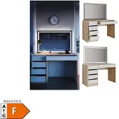 Vicco Schminktisch Sherry Weiß/Sonoma 120 cm mit LED-Spiegel, Model 36920