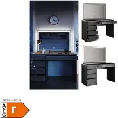 Vicco Schminktisch Sherry Anthrazit 120 cm mit LED-Spiegel, Model 36839
