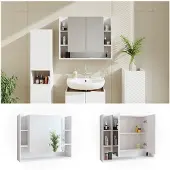 Vicco Badspiegelschrank Elira Weiß 80.2 x 64 cm, Model 37041
