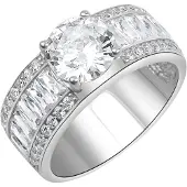 Zeeme Silber Ring 925/- Sterling Silber rhodiniert Zirkonia