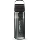 LifeStraw Go Nordic Noir GO-650ML-NOIR BPA-Free Plastic, Wasserflasche mit 2-Stage Filter, 650 ml