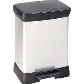 Curver Deco Bins Deco, 28 l, Rechteckig, Kunststoff, Schwarz, Grau, Kunststoff, Terrasse