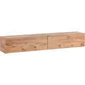Beliani TV-Möbel Braun Faserplatte 180 cm Hängend 2 Türen Holzoptik Schmal Modern Schlicht TV-Hängeschrank Fernsehschrank TV-Lowboard Wohnzimmer