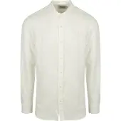 Scotch & Soda Linen Shirt Ls Stand Up Collar Off White Größe: XL | Business hemden Outlet | Herren | Weiß