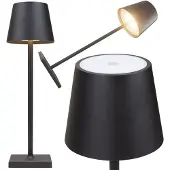 VERK 12314 LED-Touchlampe, 1500-mAh-Akku, 3 W, schwarz