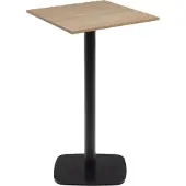 Natur24 Tisch Dina 60 x 98 x 60 cm Stahl Melamin schwarz, braun Tisch Indoor Möbelstück