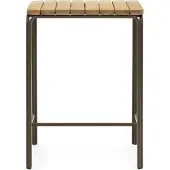 Natur24 Hochtisch Salguer 70 x 70 x 96 cm Akazienholz und Stahl Tisch Esstisch Garten