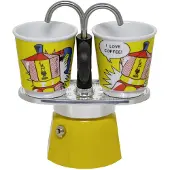 Bialetti 0001405, Mokka-Kanne, Gelb, 2 Tassen, 1 Stück(e)