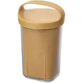 Koziol Snackbehälter Bio-Circulair Buddy ISO nit Deckel 550 ml Braun