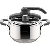 Lagostina 8900524552, 5 l, Edelstahl, 22 cm, Silikon, Schwarz, 4 Person(en)
