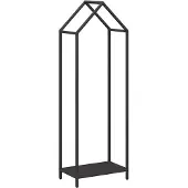 vidaXL Brennholzregal Schwarz 40x25x120 cm Kaltgewalzter Stahl