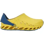 Scholl Clog Evoflex Yellow Navy Blue Unisex-Schuhgröße 43