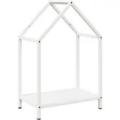 vidaXL Brennholzregal Weiß 40x25x60 cm Kaltgewalzter Stahl