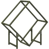 vidaXL Brennholzregal Olivgrün 60x25x60 cm Kaltgewalzter Stahl