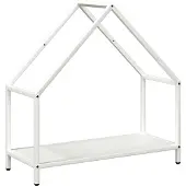 vidaXL Brennholzregal Weiß 60x25x60 cm Kaltgewalzter Stahl