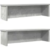 vidaXL Küchenregale Stapelbar 2 Stk. Betongrau 60x15x16 cm