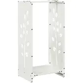 vidaXL Brennholzregal Weiß 40x30x80 cm Kaltgewalzter Stahl