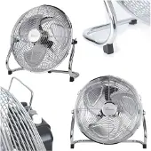 TroniTechnik Bodenventilator Windmaschine mit drei Geschwindigkeitsstufen 70W, verstellbar ?35cm