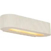 QAZQA - Skandinavisch Skandinavische Wandleuchte Beige UFO 2-flammig - Plaster I Wohnzimmer I Schlafzimmer - Gips Oval - LED geeignet E14