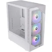 Thermaltake View 200 TG Snow ARGB, Midi Tower, PC, Weiß, ATX, micro ATX, Mini-ITX, Gehärtetes Glas, Multi