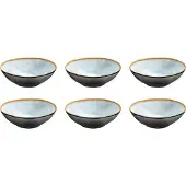 Medard de Noblat Shadow Aqua - Set mit 6 tiefen Gourmettellern
