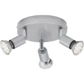 Briloner PICCO LED Deckenstrahler 3-flammig titanfarben – schwenkbar, GU10, warmweiß