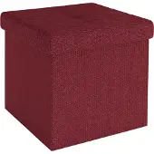 Intirilife Sitzhocker 30x30x30 cm in GRANAT ROT