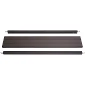 Mendler Abschluss-Set für WPC-Sichtschutz Savoie, Abschlussprofil Windschutz, Alu-Pfosten 90cm, anthrazit