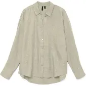 Vero Moda Langarmbluse "VMMELANEY QUEENY LS SHIRT WVN NOOS" Kunstfaser, loose fit