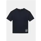Tommy Hilfiger T-Shirt Crest Logo KB0KB08675 D Dunkelblau Regular Fit